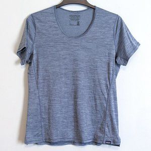 Patagonia Women's Capilene Cool Lightweight Short Sleeve Shirt Size Large Grey